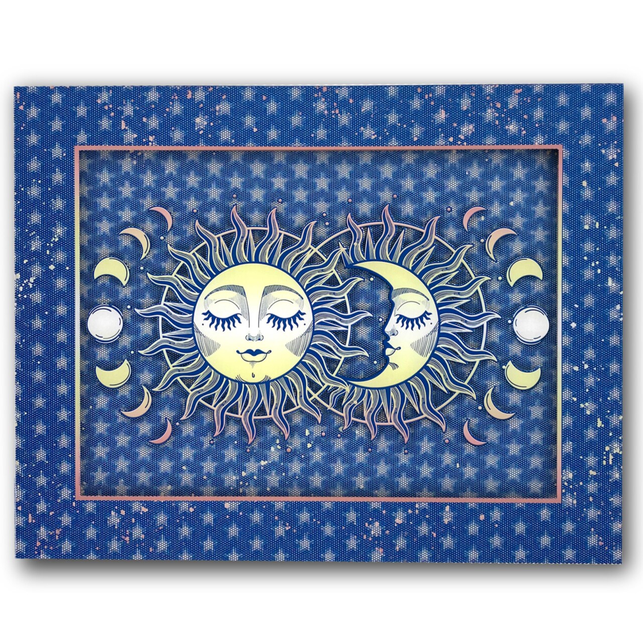 5D Multi-Dimensional Wall Art - Custom Made Sun And Moon Wall Art Print On Strong Polycarbonate Panel W/ Vibrant Colors
